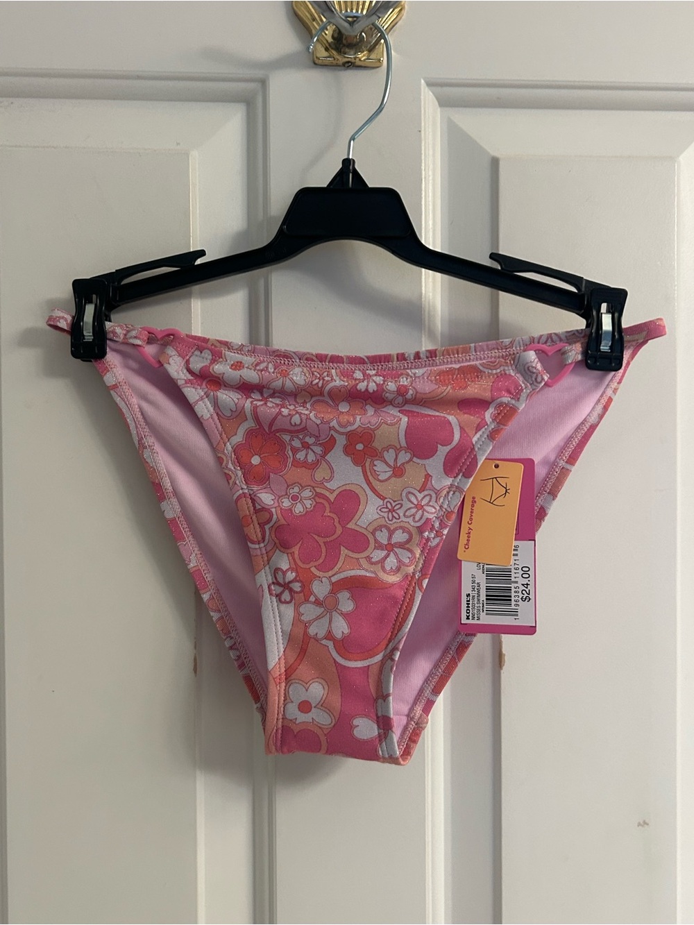 NWT-Women's Ninety-Nine Pink Floral Bikini Bottoms